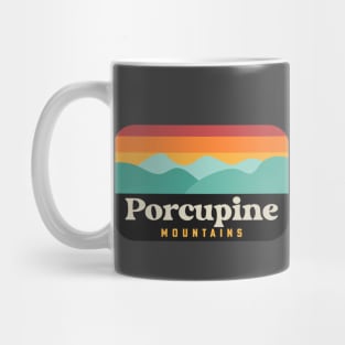 Porcupine Mountains State Park Michigan Vintage Sunset Mug